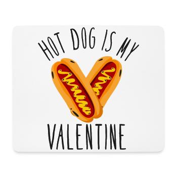 Hot Dog Adult Heart Valentines Day - Mouse Pad (horizontal) - white - Front