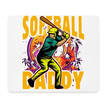 Papa de softball - Tapis de souris (format paysage) - blanc - Devant