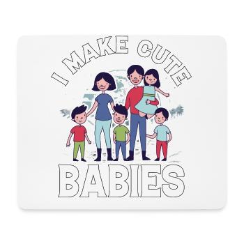 Je fais de jolis bébés - Tapis de souris (format paysage) - blanc - Devant