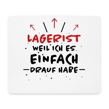 Lagerist Spruch Logistik Lustige Lagerist Geschenk - Mousepad (Querformat) - Weiß - Vorne