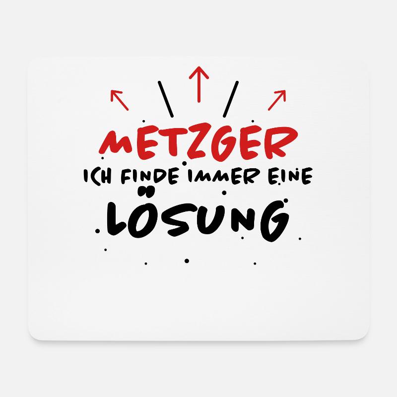 Metzger Spruch Fleischer Lustiges Metzger Geschenk - Mousepad (Querformat) - Weiß