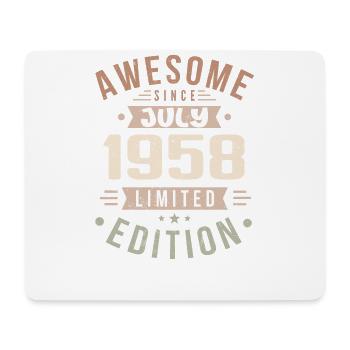 July 1958 Birthday July 1958 Birthday Gift - Mouse Pad (horizontal) - white - Front