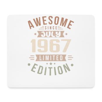 Juillet 1967 Anniversaire Juillet 1967 Cadeau d’anniversaire - Tapis de souris (format paysage) - blanc - Devant