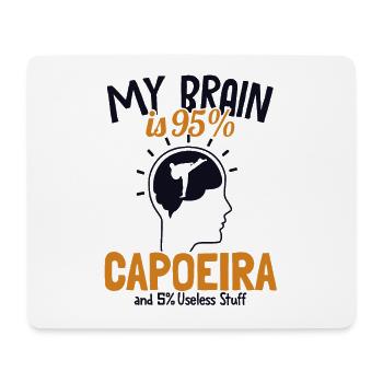 Mein Gehirn besteht zu 95% aus Capoeira Ginga Capoeirista Tanz - Mousepad (Querformat) - Weiß - Vorne