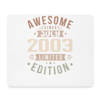 July 2003 Birthday July 2003 Birthday Gift - Mouse Pad (horizontal) - white - Front