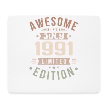 July 1991 Birthday July 1991 Birthday Gift - Mouse Pad (horizontal) - white - Front