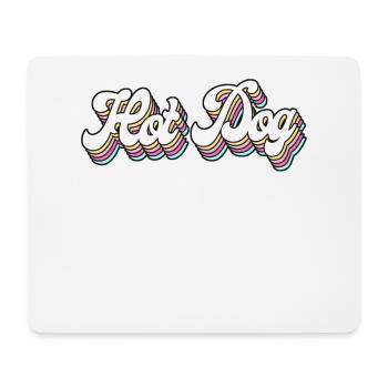 Hot Dog Adult Retro 80s 90s Hot - Mousepad (Querformat) - Weiß - Vorne