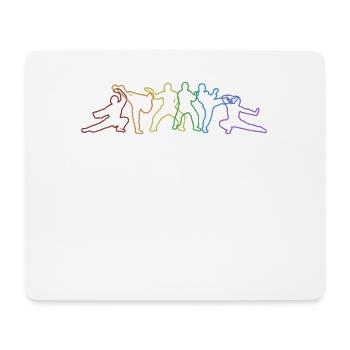Capoeira LGBT Regenbogen Capoeirista Ginga Tanz - Mousepad (Querformat) - Weiß - Vorne
