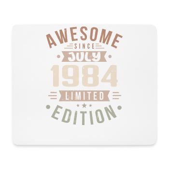 Anniversaire de juillet 1984 Cadeau d’anniversaire de juillet 1984 - Tapis de souris (format paysage) - blanc - Devant