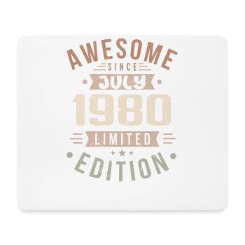 Anniversaire de juillet 1980 Cadeau d’anniversaire de juillet 1980 - Tapis de souris (format paysage) - blanc - Devant