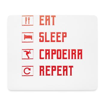 Essen Schlaf Capoeira Wiederholen - Mousepad (Querformat) - Weiß - Vorne