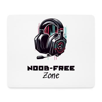 Noob Free Zone Gamer Dictons Chemise - Tapis de souris (format paysage) - blanc - Devant