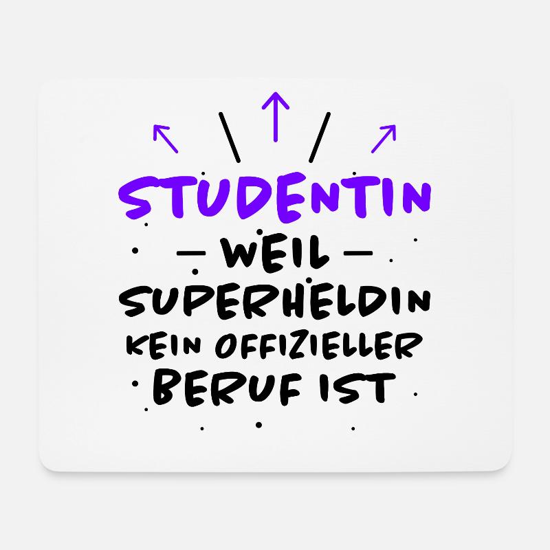 Studentin Spruch Universität Studentin Geschenk - Mousepad (Querformat) - Weiß