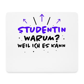 Studentin Spruch Universität Studentin Geschenk - Mousepad (Querformat) - Weiß - Vorne