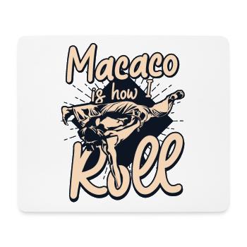 Macaco ist, wie ich Capoeirista Ginga tanze - Mousepad (Querformat) - Weiß - Vorne
