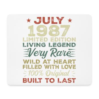 Geschenk Juli 1987 Jubiläum Juli 1987 Geburtstag - Mousepad (Querformat) - Weiß - Vorne