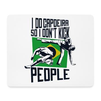 Ich mache Capoeira, damit ich die Leute nicht trete Ginga-Tanz - Mousepad (Querformat) - Weiß - Vorne