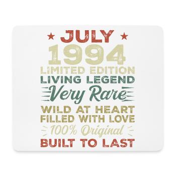 Gift July 1994 Anniversary July 1994 Birthday - Mouse Pad (horizontal) - white - Front