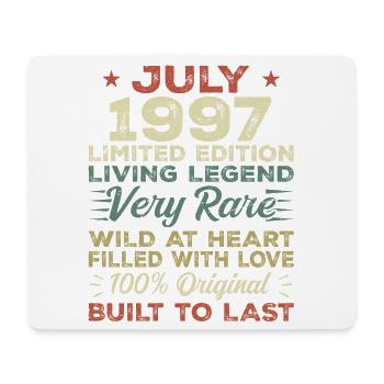 Gift July 1997 Anniversary July 1997 Birthday - Mouse Pad (horizontal) - white - Front