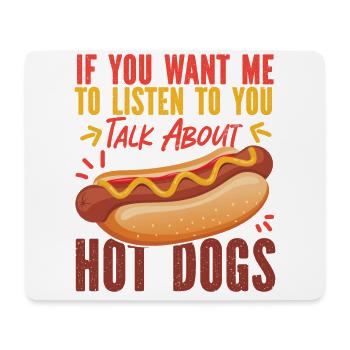 Hot Dog Adult If You Want Me To - Mousepad (Querformat) - Weiß - Vorne