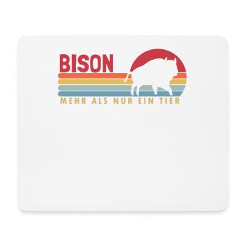 Bison mehr als ein Tier Buffalo Bovinae American - Mousepad (Querformat) - Weiß - Vorne