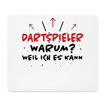 Dartspieler Spruch Darter Fun Dartspieler Geschenk - Mousepad (Querformat) - Weiß - Vorne