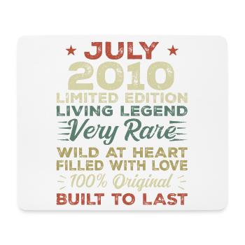 Geschenk Juli 2010 Jubiläum Juli 2010 Geburtstag - Mousepad (Querformat) - Weiß - Vorne