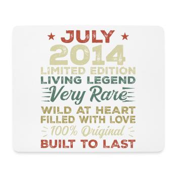 Geschenk Juli 2014 Jubiläum Juli 2014 Geburtstag - Mousepad (Querformat) - Weiß - Vorne