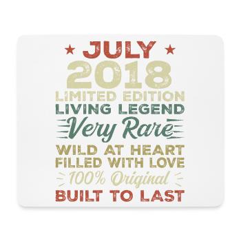 Geschenk Juli 2018 Jubiläum Juli 2018 Geburtstag - Mousepad (Querformat) - Weiß - Vorne