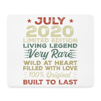 Geschenk Juli 2020 Jubiläum Juli 2020 Geburtstag - Mousepad (Querformat) - Weiß - Vorne