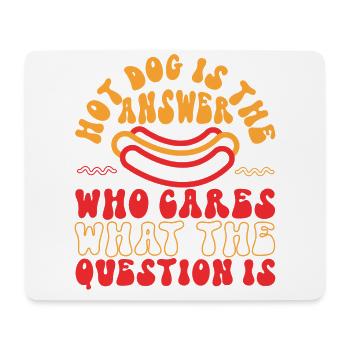 Le hot-dog adulte est le - Tapis de souris (format paysage) - blanc - Devant