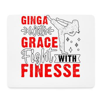 Ginga mit Anmut, Kampf mit Finesse - Mousepad (Querformat) - Weiß - Vorne