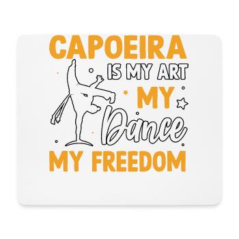 La capoeira est mon art, ma danse, ma liberté - Tapis de souris (format paysage) - blanc - Devant