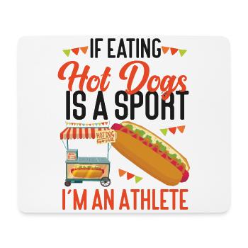 Hot-dog adulte si manger des hot-dogs - Tapis de souris (format paysage) - blanc - Devant
