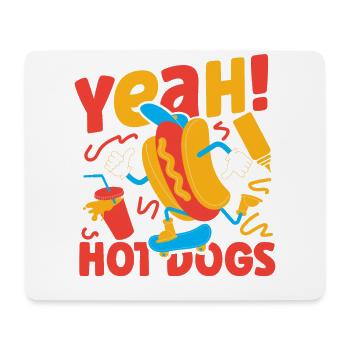 Hot Dog Adult Yeah! Hot Dogs - Mousepad (Querformat) - Weiß - Vorne