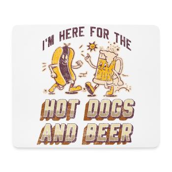 Hot Dog Adult Beer Vintage I'm - Mousepad (Querformat) - Weiß - Vorne