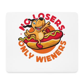 Hot Dog Jeu de mots pour adultes Pas de perdants seulement - Tapis de souris (format paysage) - blanc - Devant