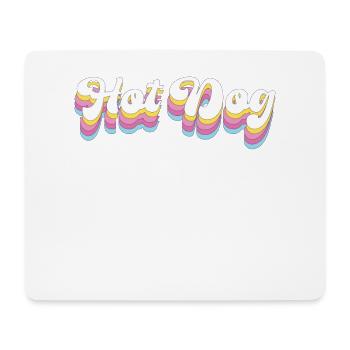Hot Dog Adult Retro 80s 90s Hot - Mousepad (Querformat) - Weiß - Vorne