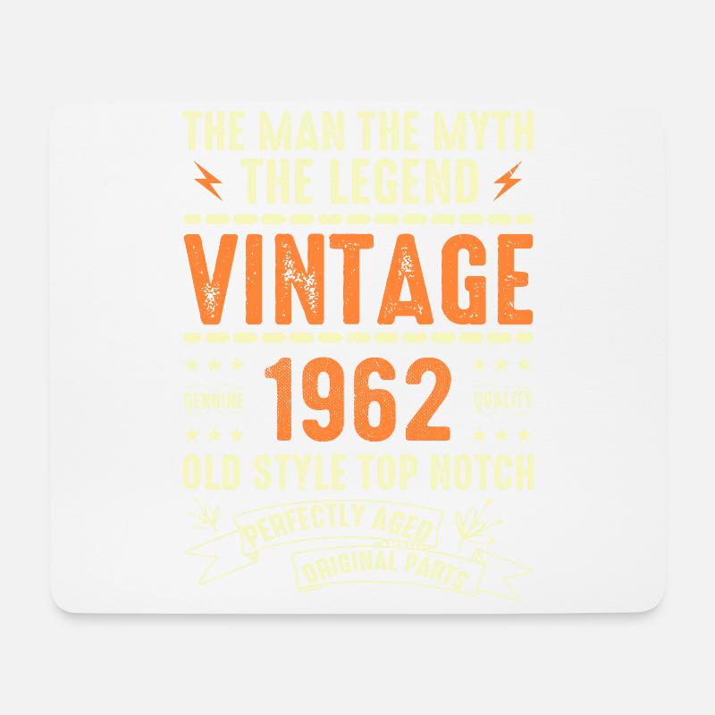 1962 Jubiläumsgeschenk Jahrgang 1962 Vintage 1962 - Mousepad (Querformat) - Weiß