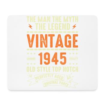 Cadeau d’anniversaire 1945 Vintage 1945 Millésime 1945 - Tapis de souris (format paysage) - blanc - Devant