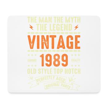 1989 Jubiläumsgeschenk Jahrgang 1989 Vintage 1989 - Mousepad (Querformat) - Weiß - Vorne