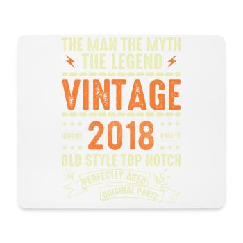2018 Anniversary Gift Vintage 2018 Vintage 2018 - Mouse Pad (horizontal) - white - Front