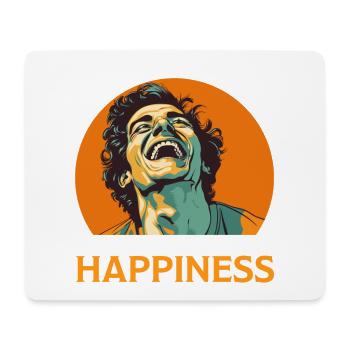 I Suffer From Chronic Happiness Funny Man Laugh - Mouse Pad (horizontal) - white - Front