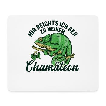 Mir reichts ich geh zu meinem Chamäleon Veiled - Mouse Pad (horizontal) - white - Front