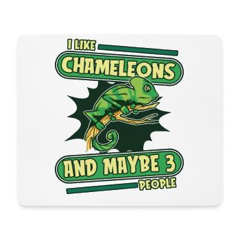 J’aime Chameleons And Maybe 3 People Panther - Tapis de souris (format paysage) - blanc - Devant