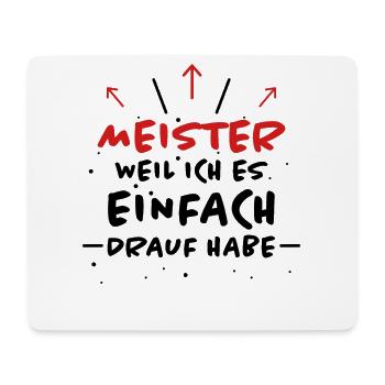 Meister Spruch Prüfung Lustiges Meister Geschenk - Mousepad (Querformat) - Weiß - Vorne