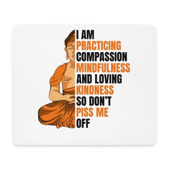 Compassion Pleine Conscience Bienveillance Aimant Bouddhiste - Tapis de souris (format paysage) - blanc - Devant