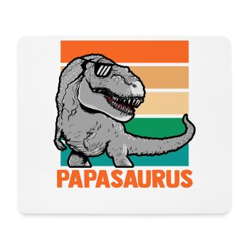 Papa Père Dino Dinosaure Papasaurus - Tapis de souris (format paysage) - blanc - Devant