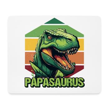 Papa Père Dino Dinosaure Papasaurus - Tapis de souris (format paysage) - blanc - Devant