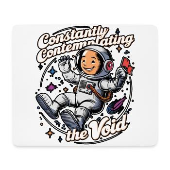 Astronaut Contemplating Void Cartoon Space Humor - Mouse Pad (horizontal) - white - Front